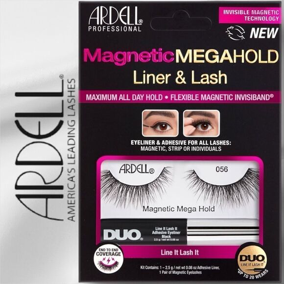 Ardell Magnetic MegaHold Liquid Liner & Lash 056, 4 Pairs - Picture 6 of 7